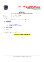Special Fire Board Meeting Agenda Packet 2-1-2023