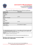 Clean Agent Fire Extinguishing Permit Application
