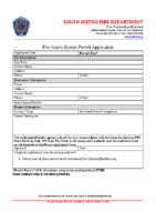 Fire Alarm Permit Application