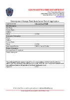 Underground Storage Tank Installation Permit Application